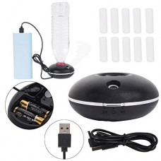 Cool Mist Personal Mini Humidifier [Black - UFO Edition] USB or AA Operated [10 Filters INCLUDED] Portable Travel Humidifying Device for use with Water Bottles - B078H7T9LN